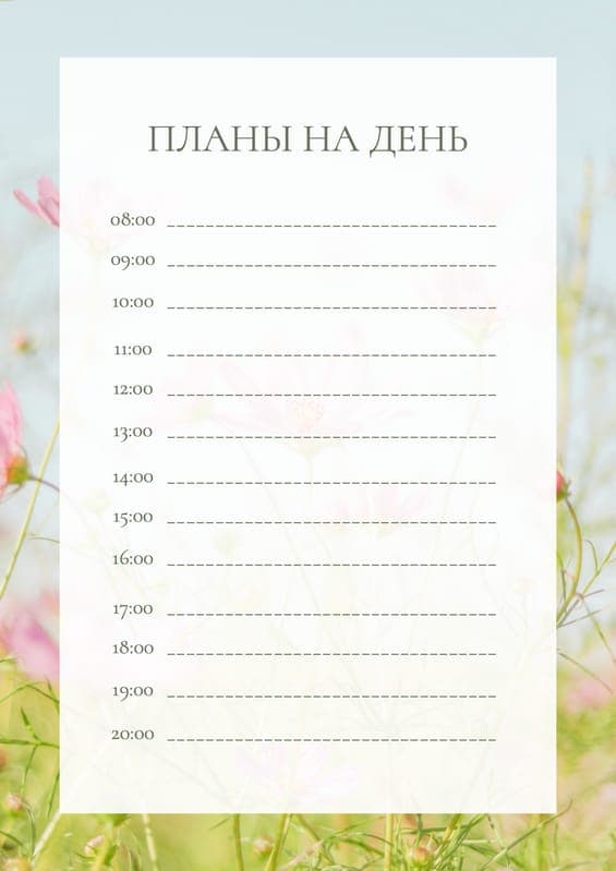 Легкий Планировщик Ежедневного Распорядка