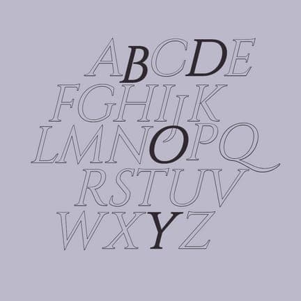 Фиолетовый Алфавит Instagram Пост