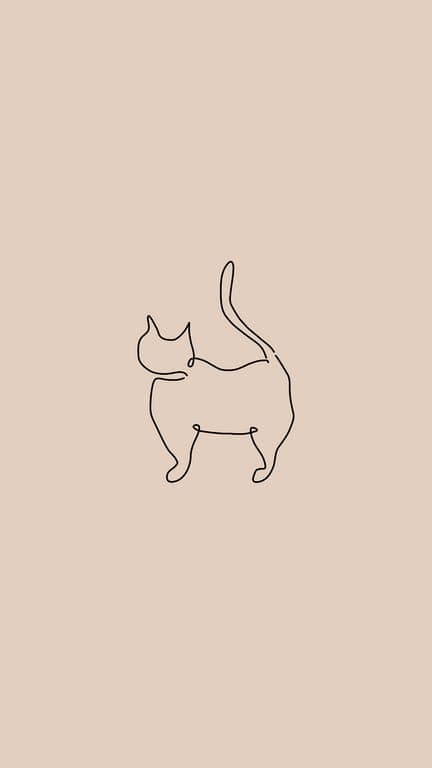 Бежевый Блогер Кошка Instagram Хайлайты Обложка