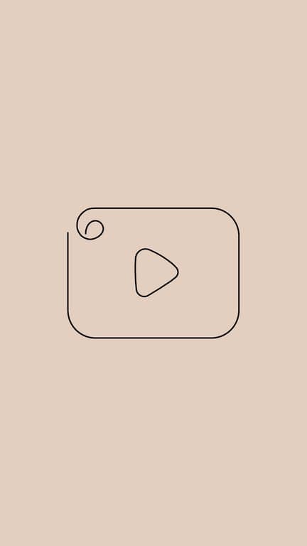 Бежевый Блоггер, Видео на Youtube, Обложка для Инстаграм-акцентов