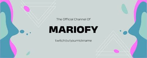 Абстрактный Официальный Канал Баннер Twitch