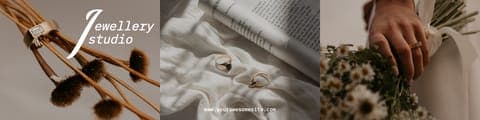 Эстетический Фотоколлаж Ювелирных Изделий Баннер Etsy